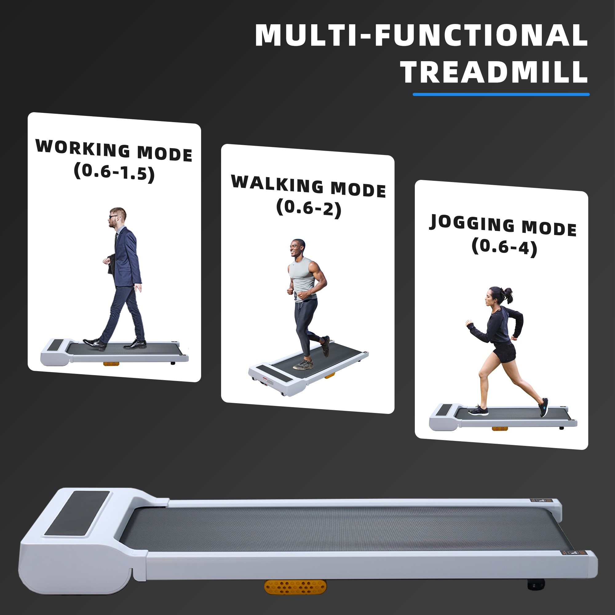 Compact Treadmill With Brushless Motor And Led Display For Home_voghion.com